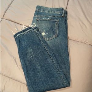 Mother undone hem looker ankle